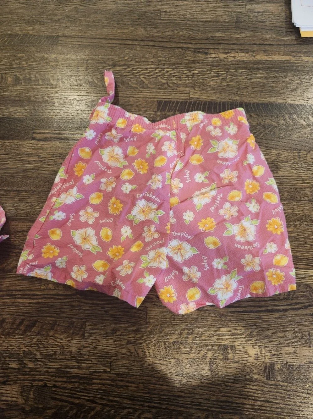 Vintage 90's Oshgosh B'gosh Girls Pink Floral Tropical Skort Top Set Like New 6X
